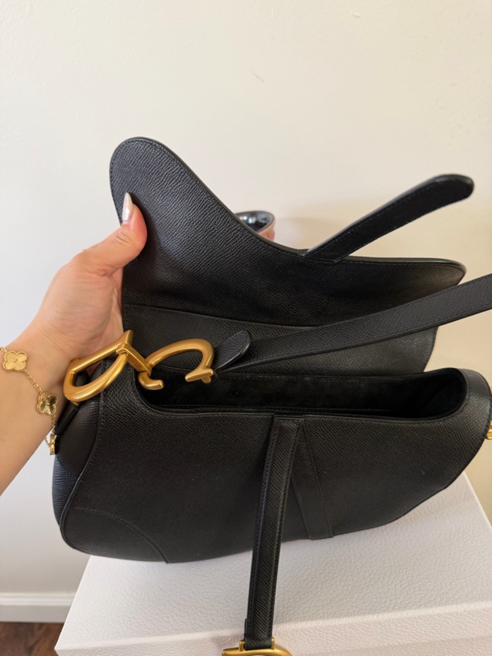 CHRISTIAN DIOR SADDLE GRAINED CALFSKIN BAG - Picture 11 of 16